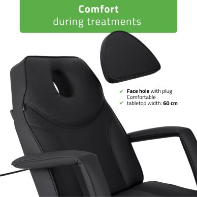 Elektryczny fotel kosmetyczny Laris Touch Core czarny 4 Elektryczny fotel kosmetyczny Laris Touch Core czarny 4