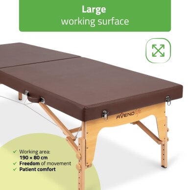 Klappbarer Thai-Massagetisch Niro 80 braun 4 Klappbarer Thai-Massagetisch Niro 80 braun 4