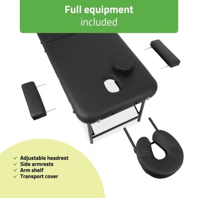 Klappbare Massageliege Rico 70 cm mit Komfortfuß, schwarz 4 Klappbare Massageliege Rico 70 cm mit Komfortfuß, schwarz 4