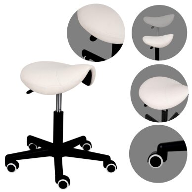 Saddle ergonomic craftsman chair Lumo Comfy Base white Saddle ergonomic craftsman chair Lumo Comfy Base white
