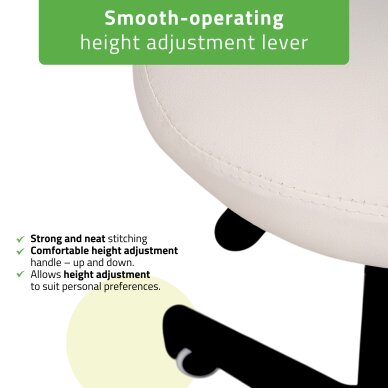 Saddle ergonomic craftsman chair Lumo Comfy Base white 2