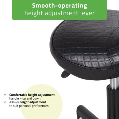 Saddle ergonomic craftsman chair Lumo Comfy Base black 3 Saddle ergonomic craftsman chair Lumo Comfy Base black 3