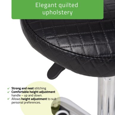 Saddle cosmetology master chair Lofi Comfy Base black 2