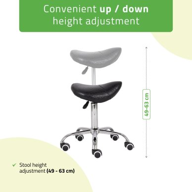 Saddle cosmetology master chair Lofi Comfy Base black 3