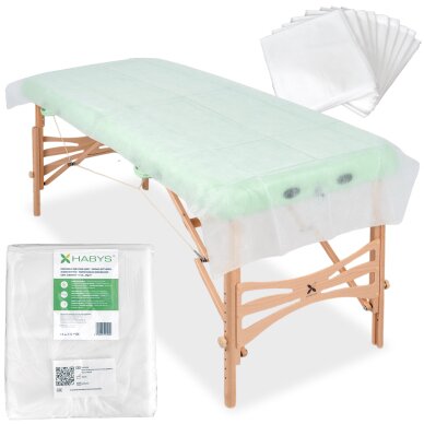 Vienkartinė neaustinė paklodė 220×90 cm, 20 g/m² (10 vnt) Vienkartinė neaustinė paklodė 220×90 cm, 20 g/m² (10 vnt)