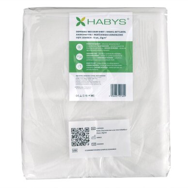 Vienkartinė neaustinė paklodė 220×90 cm, 20 g/m² (10 vnt) 1