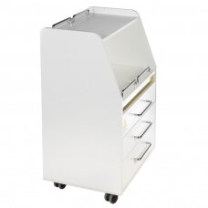 Cosmetology trolley with integrated UV steriliser 601 WHITE