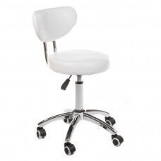 Kosmetologinė meistro kėdutė COSMETIC BEAUTY STOOL PRACTIC SKANDI WHITE