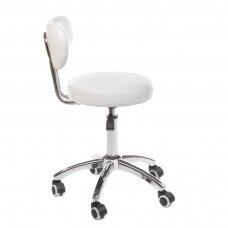 Kosmetologinė meistro kėdutė COSMETIC BEAUTY STOOL PRACTIC SKANDI WHITE