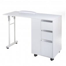Klappbarer Maniküre-Schreibtisch FOLDING MANICURE DESK 2IN1 WHITE