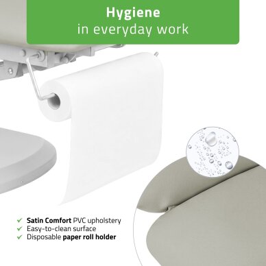 Elektrinis masažo stalas Serenity ERGO 4 Satin Comfort su šildymu, pilkas 7