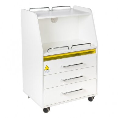 Cosmetology trolley with integrated UV steriliser 601 WHITE