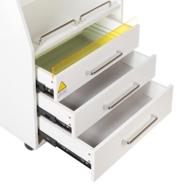 Kosmetologinis vežimėlis su integruotu UV sterilizatoriumi 601 WHITE 4