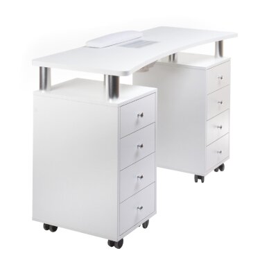 Маникюрный стол с пылесборником MANICURE DESK PRACTIC WHITE 2