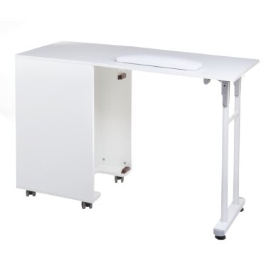 Saliekams kosmētikas galds FOLDING MANICURE DESK 2IN1 WHITE 2