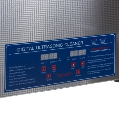 Ultragarsinė valymo vonelė Pro Steel Ultra 15l 360W 1