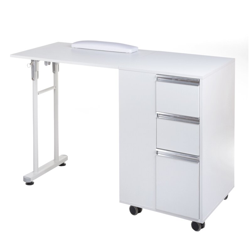 Kokkupandav kosmeetikalaud FOLDING MANICURE DESK 2IN1 WHITE Kokkupandav kosmeetikalaud FOLDING MANICURE DESK 2IN1 WHITE