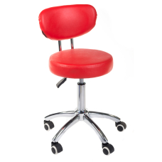 Taboret kosmetyczny COSMETIC BEAUTY STOOL PRACTIC SKANDI RED