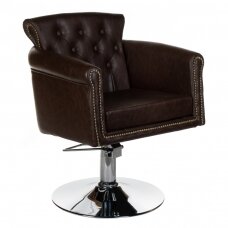 Kirpyklos kėdė PROFESSIONAL HAIRDRESSING CHAIR ALBERTO BERLIN BROWN