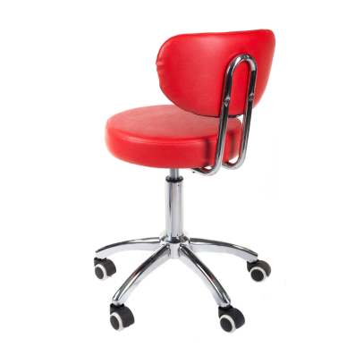 Табурет косметолога COSMETIC BEAUTY STOOL PRACTIC SKANDI RED 1