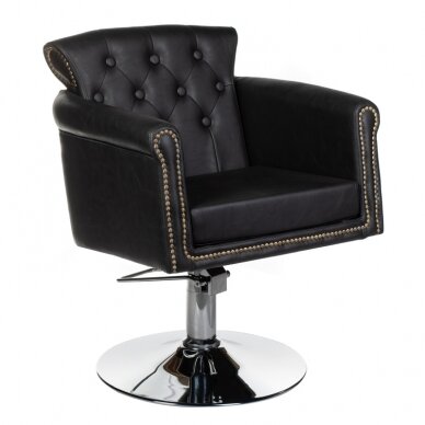 Frizieru krēsls PROFESSIONAL HAIRDRESSING CHAIR ALBERTO BERLIN BLACK