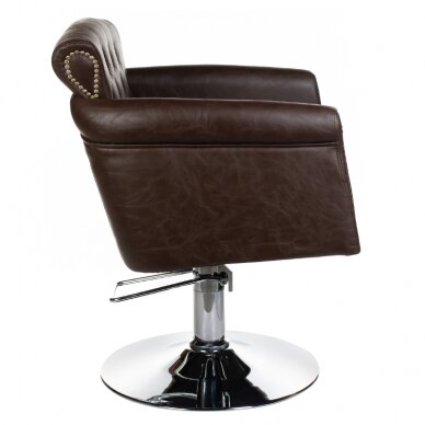 Hairdressing chair PROFESSIONAL BARBER CHAIR ALBERTO BERLIN BROWN 1