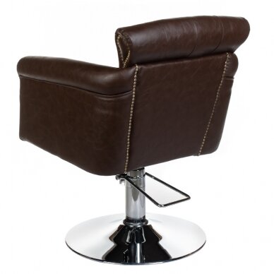 Hairdressing chair PROFESSIONAL BARBER CHAIR ALBERTO BERLIN BROWN 2