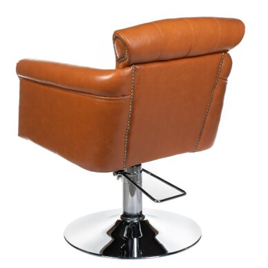 Kirpyklos kėdė PROFESSIONAL HAIRDRESSING CHAIR ALBERTO BERLIN LIGHT BROWN 2 Kirpyklos kėdė PROFESSIONAL HAIRDRESSING CHAIR ALBERTO BERLIN LIGHT BROWN 2