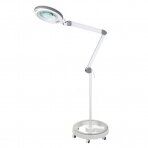 Kosmetyczna lampa LED z lupą 5D 12W (ustawiona na podłodze, na kółkach)