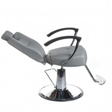 Hairdressing chair PROFESSIONAL BARBER CHAIR HEKTOR BRUSSEL LIGHT GREY