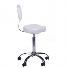 Kosmetologinė meistro kėdutė COSMETIC BEAUTY STOOL PRACTIC SHAPE WHITE