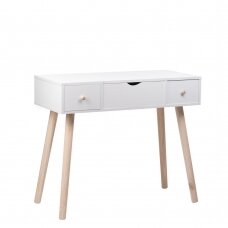 Make-up table with mirror and stool ASTRID WHITE