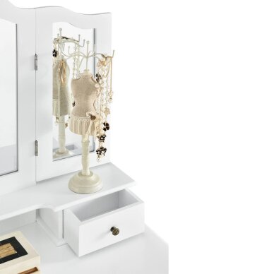 Schminktisch mit Spiegel und Hocker EMMA WHITE 2 Schminktisch mit Spiegel und Hocker EMMA WHITE 2