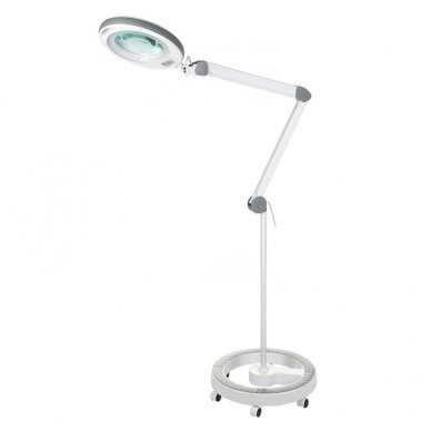Kosmetoloģijas LED lampa ar lupu 5D 12W (stāvlampa ar riteņiem)