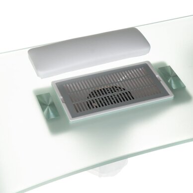 Маникюрный стол с пылесборником MANICURE DESK ELEGANCE GLASS WHITE 3 Маникюрный стол с пылесборником MANICURE DESK ELEGANCE GLASS WHITE 3
