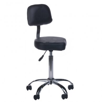 Kosmetoloogiline stool COSMETIC BEAUTY STOOL PRACTIC SHAPE BLACK