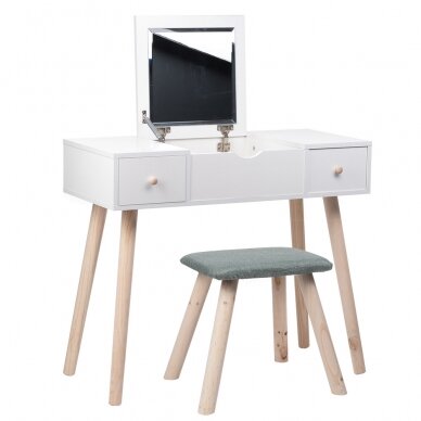 Make-up table with mirror and stool Astrid