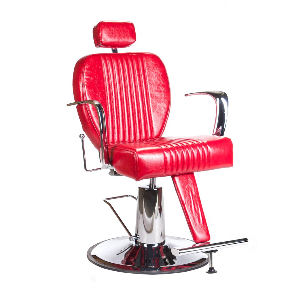 Parturintuoli PROFESSIONAL BARBER CHAIR OLAF RED Parturintuoli PROFESSIONAL BARBER CHAIR OLAF RED