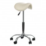 Meistara krēsls COSMETIC BEAUTY STOOL SINGLE CREAM