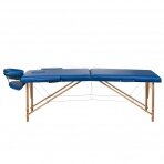 Foldable massage table BEAUTY SYSTEM WOOD 2 BLUE