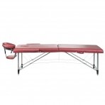 Foldable massage table BEAUTY SYSTEM ALU 2 BURGUND