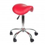 Meistara krēsls COSMETIC BEAUTY STOOL SINGLE RED