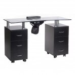 Manikīra galds MANICURE DESK ELEGANCE GLASS BLACK