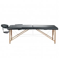 Folding massage table BEAUTY SYSTEM WOOD 2 BLACK (1)