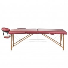 Folding massage table BEAUTY SYSTEM WOOD 2 BURGUND
