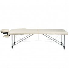 Folding massage table BEAUTY SYSTEM ALU 2 CREAM (1)