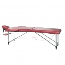 Folding massage table BEAUTY SYSTEM ALU 2 BURGUND