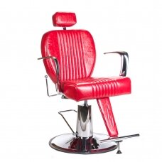 Frizieru krēsls PROFESSIONAL BARBER CHAIR OLAF RED