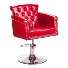 Frizieru krēsls PROFESSIONAL HAIRDRESSING CHAIR ALBERTO BERLIN RED