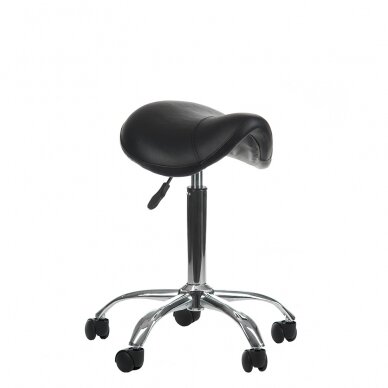 Meistara krēsls COSMETIC BEAUTY STOOL SINGLE BLACK